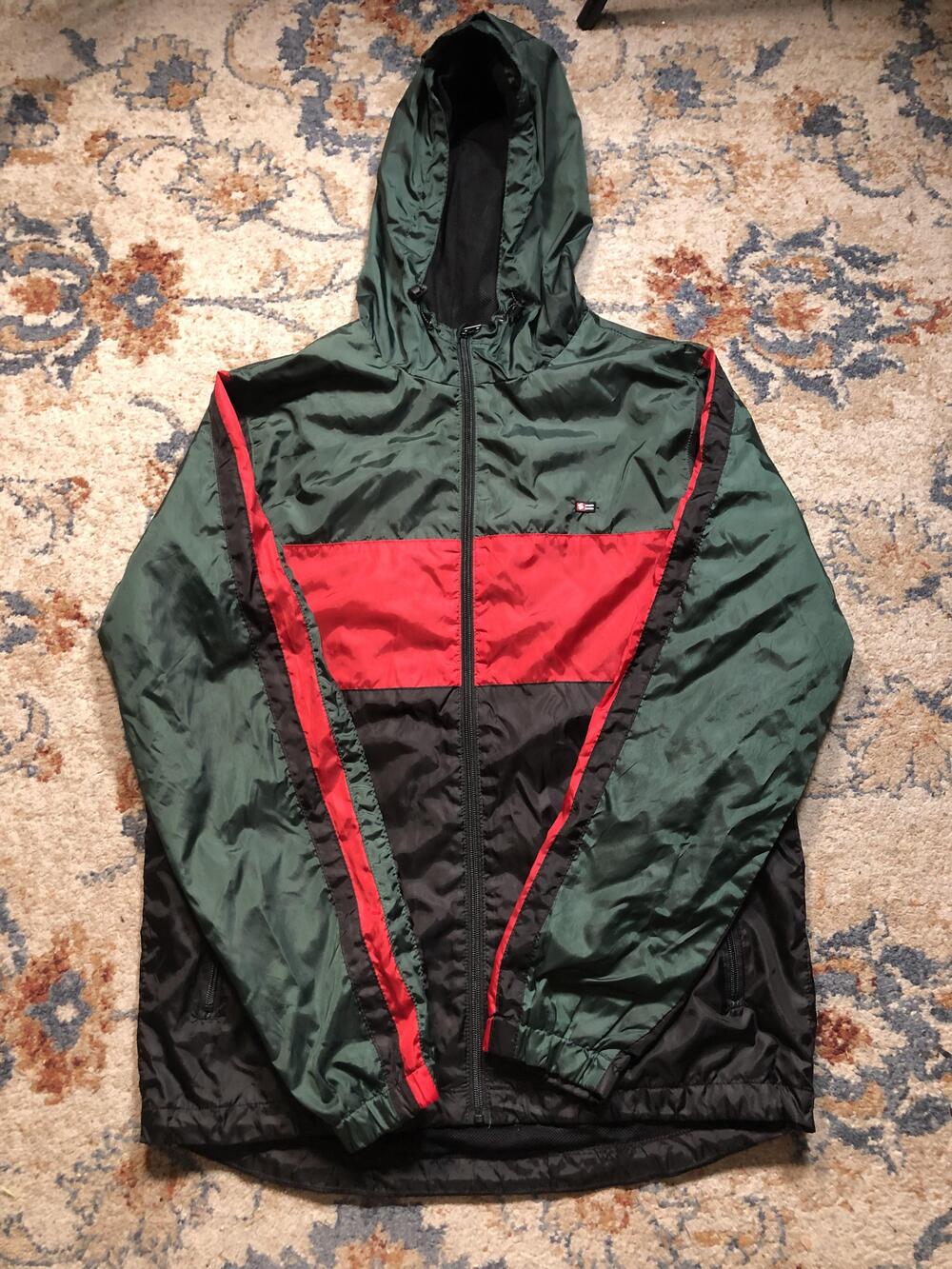 Southpole Jacket Mens Medium Hooded Windbreaker Full Zip Mesh Lined